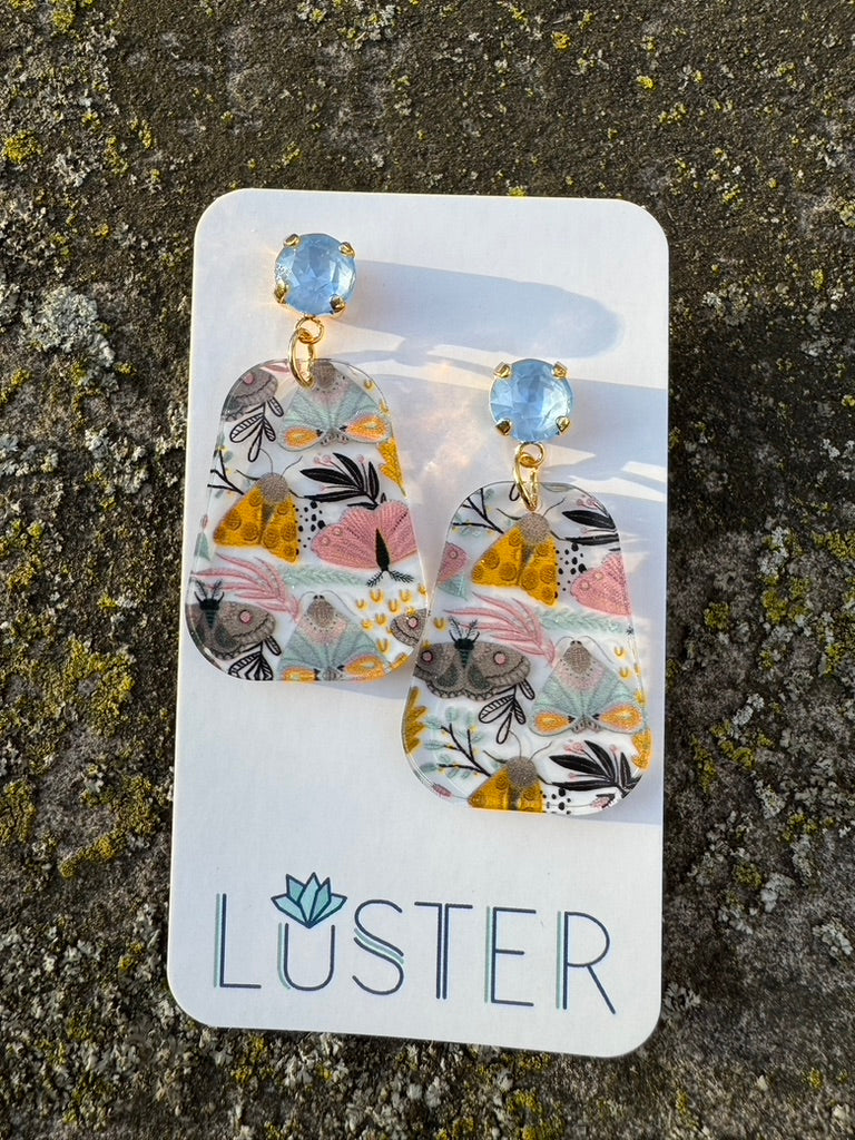 Magical Moth Floral Earrings