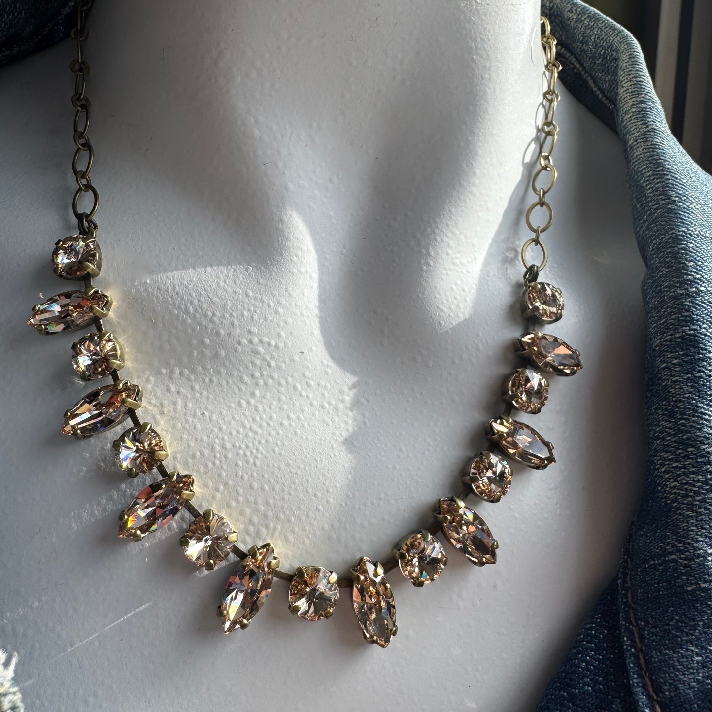 Light Silk Navette Necklace
