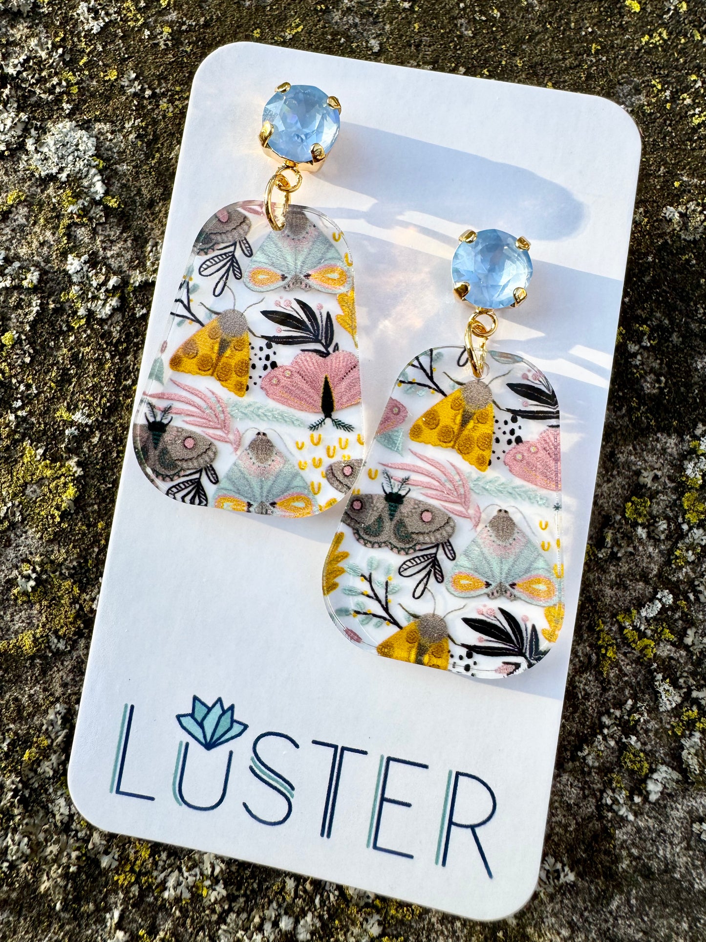 Magical Moth Floral Earrings