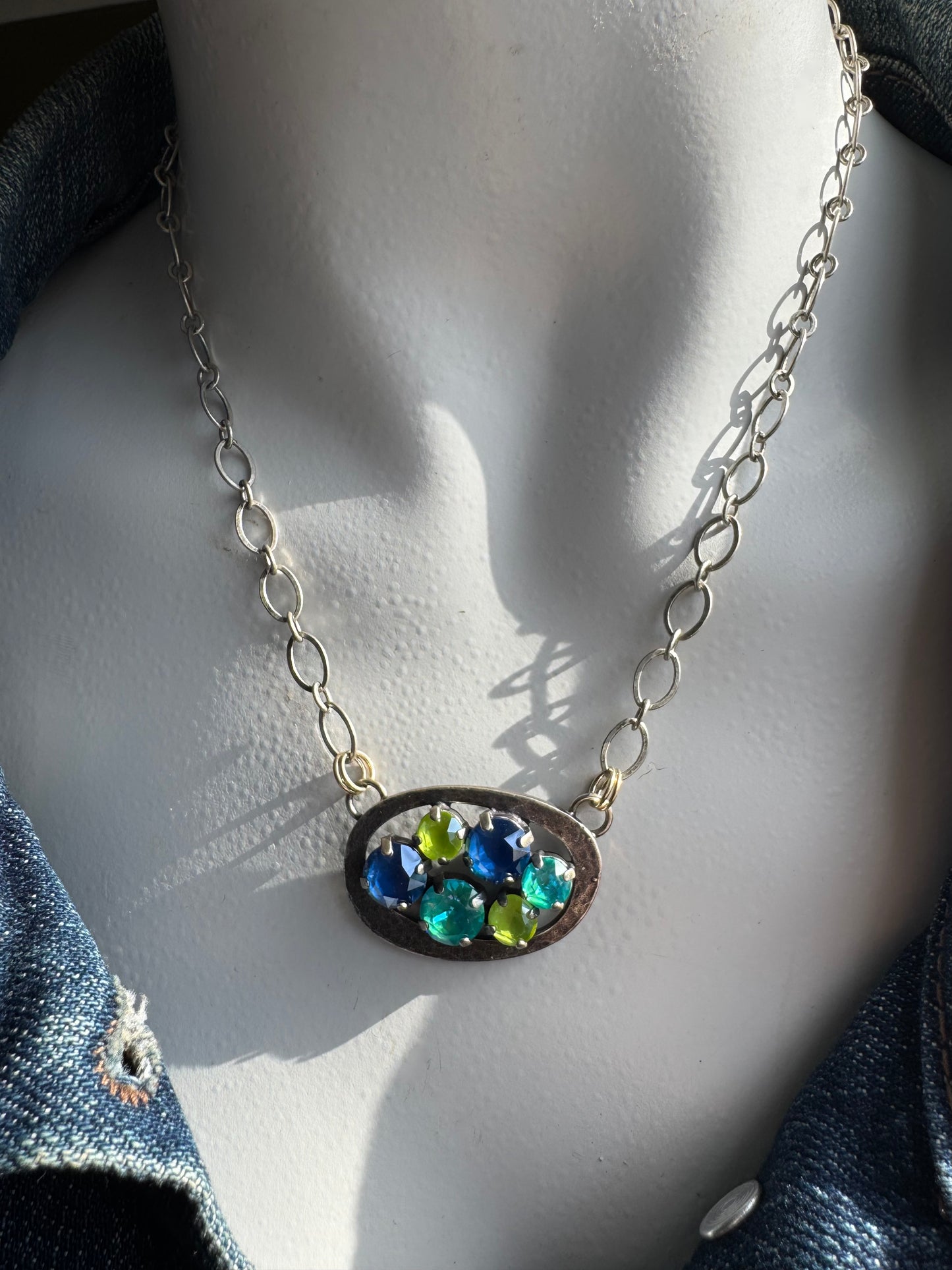 Teal Cloud Necklace