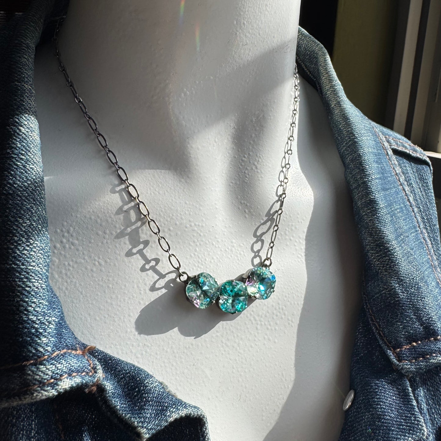 Glacier Crystal Bar Necklace