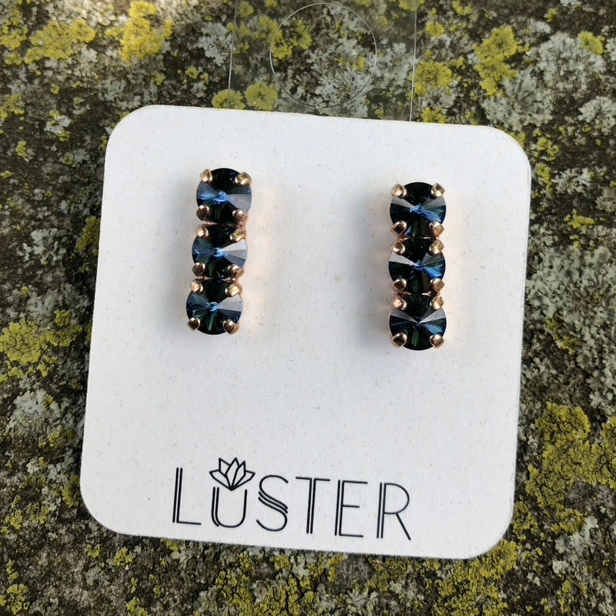 Navy Crystal Trio Sticks