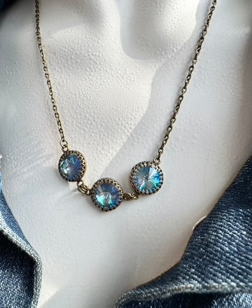 Ocean Blue Rivoli Necklace