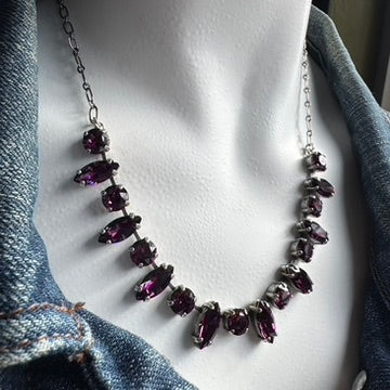 Amethyst Navette Necklace