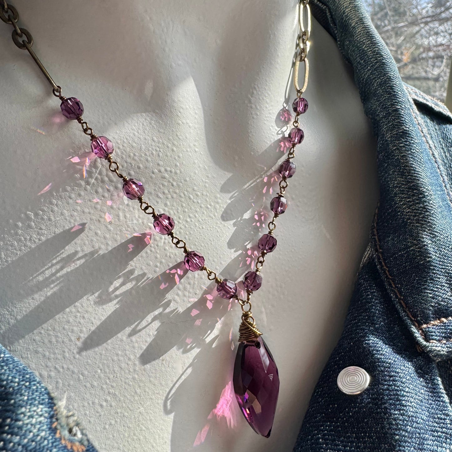 Amethyst Pendant Necklace
