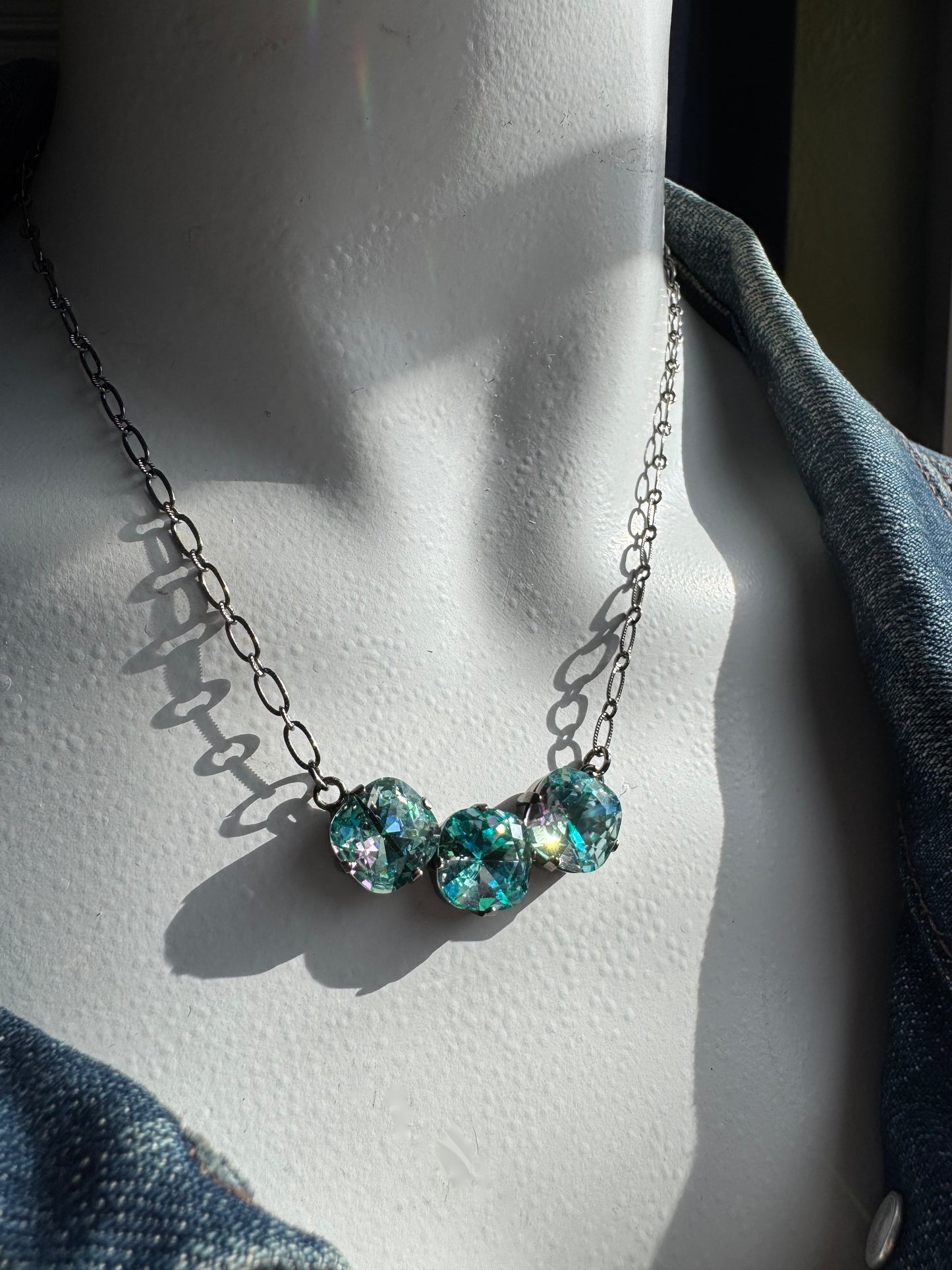Glacier Crystal Bar Necklace