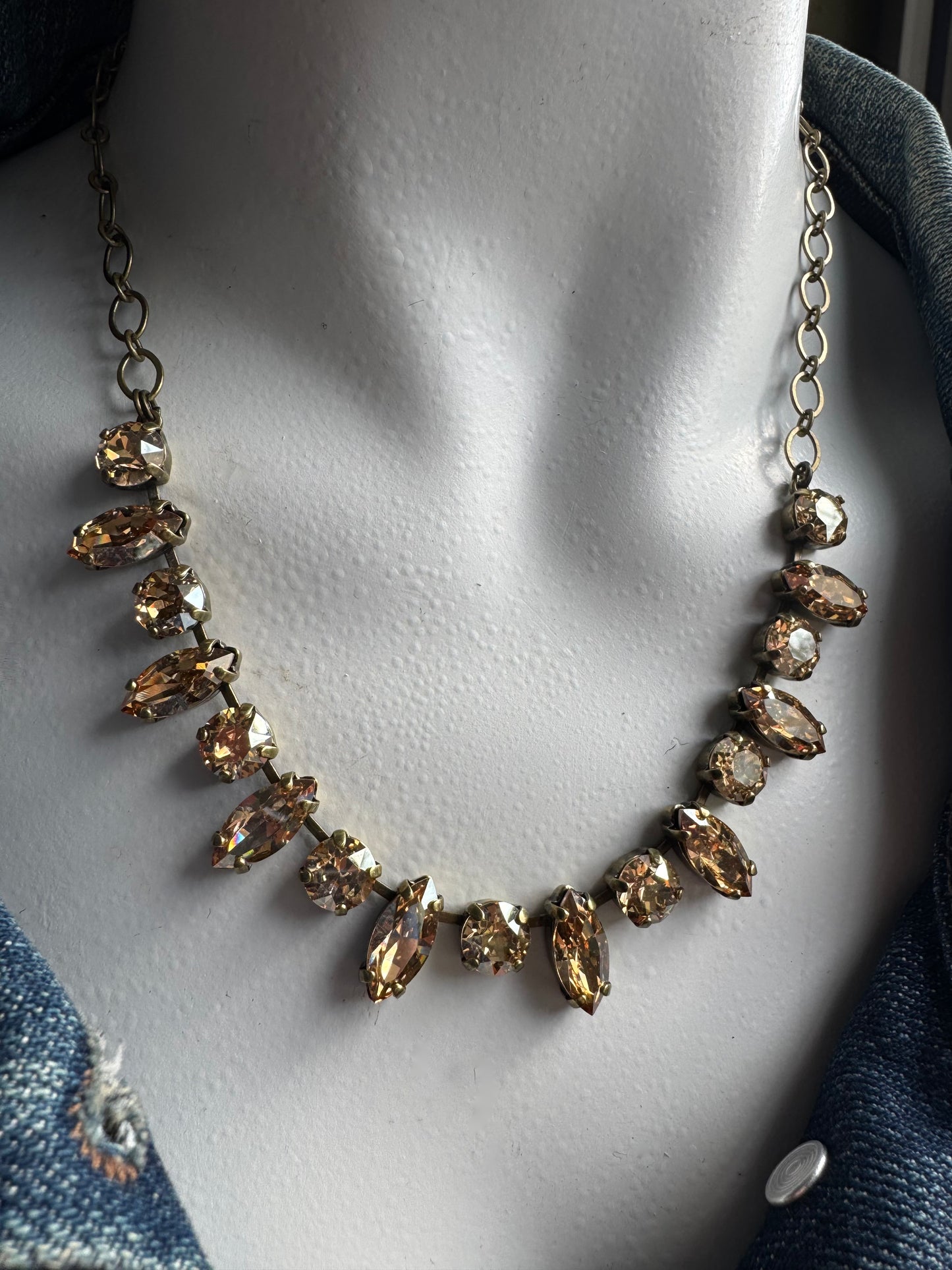 Champagne Navette Necklace