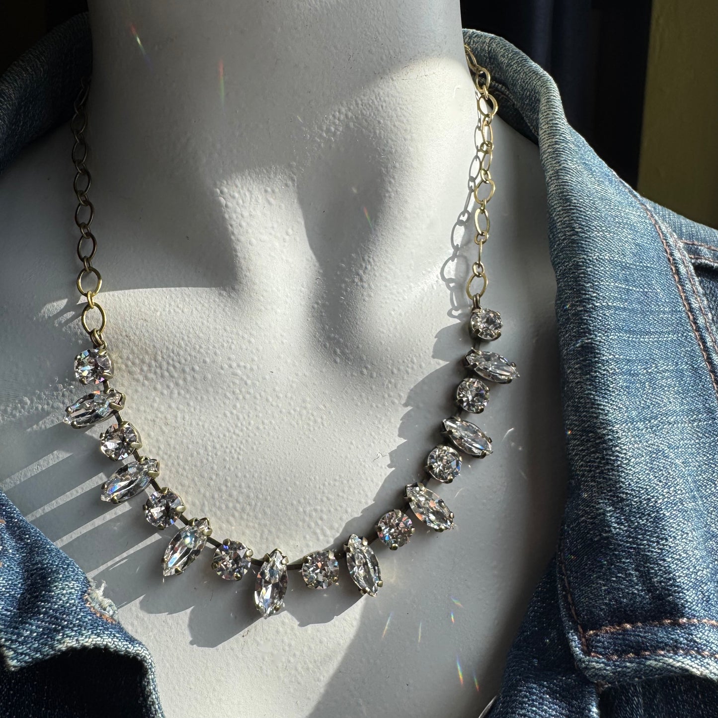 Crystal Navette Necklace