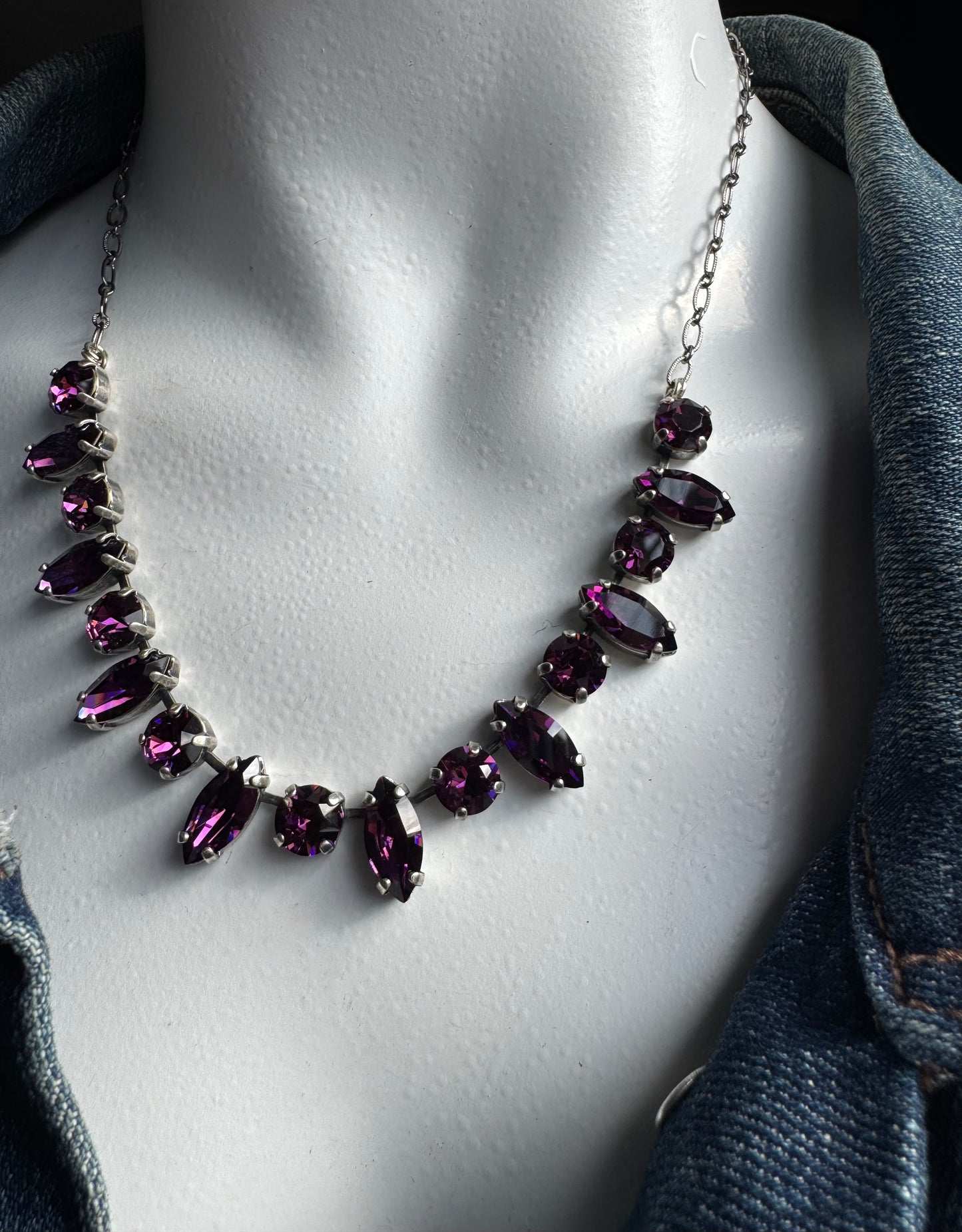 Amethyst Navette Necklace