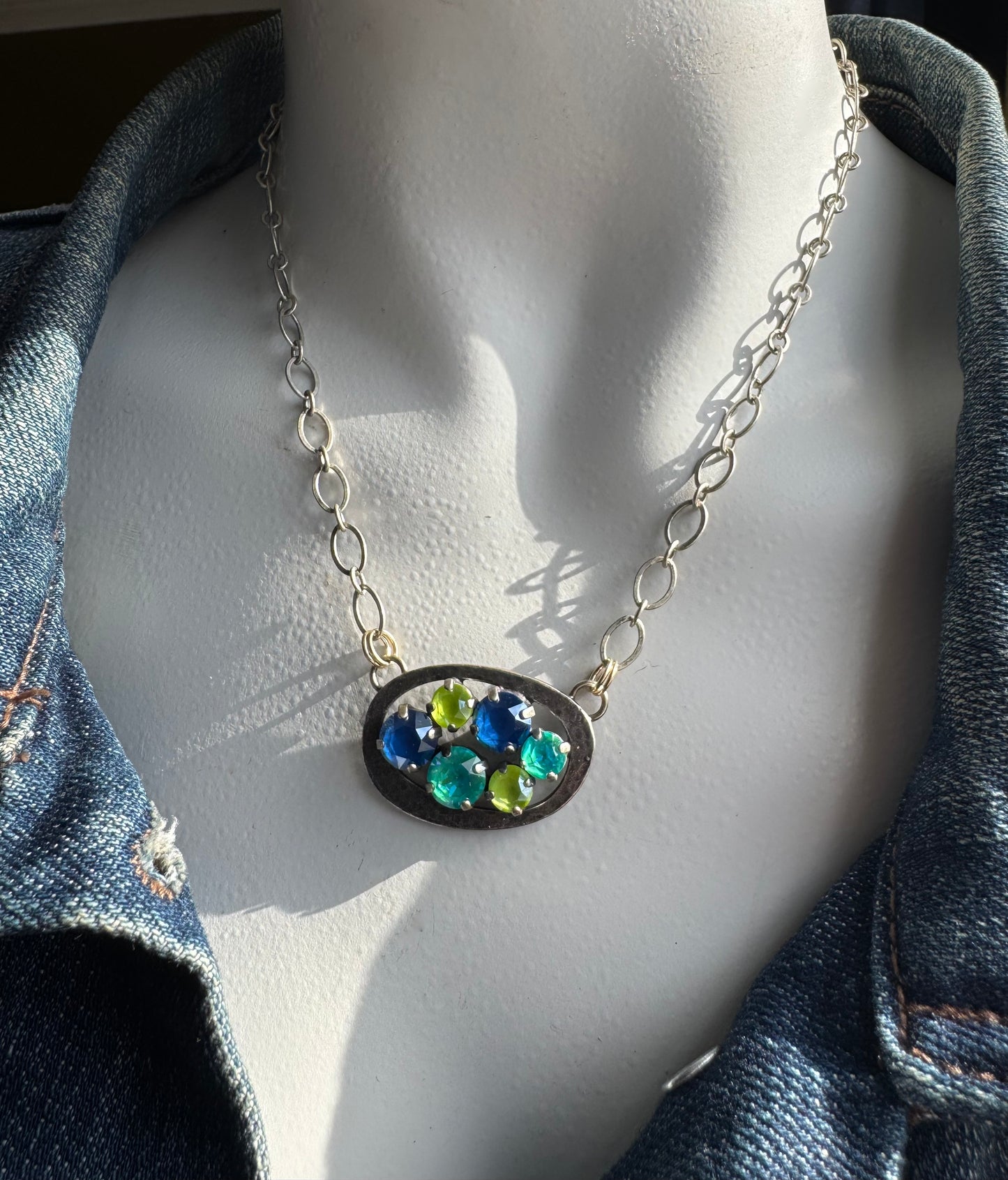 Teal Cloud Necklace