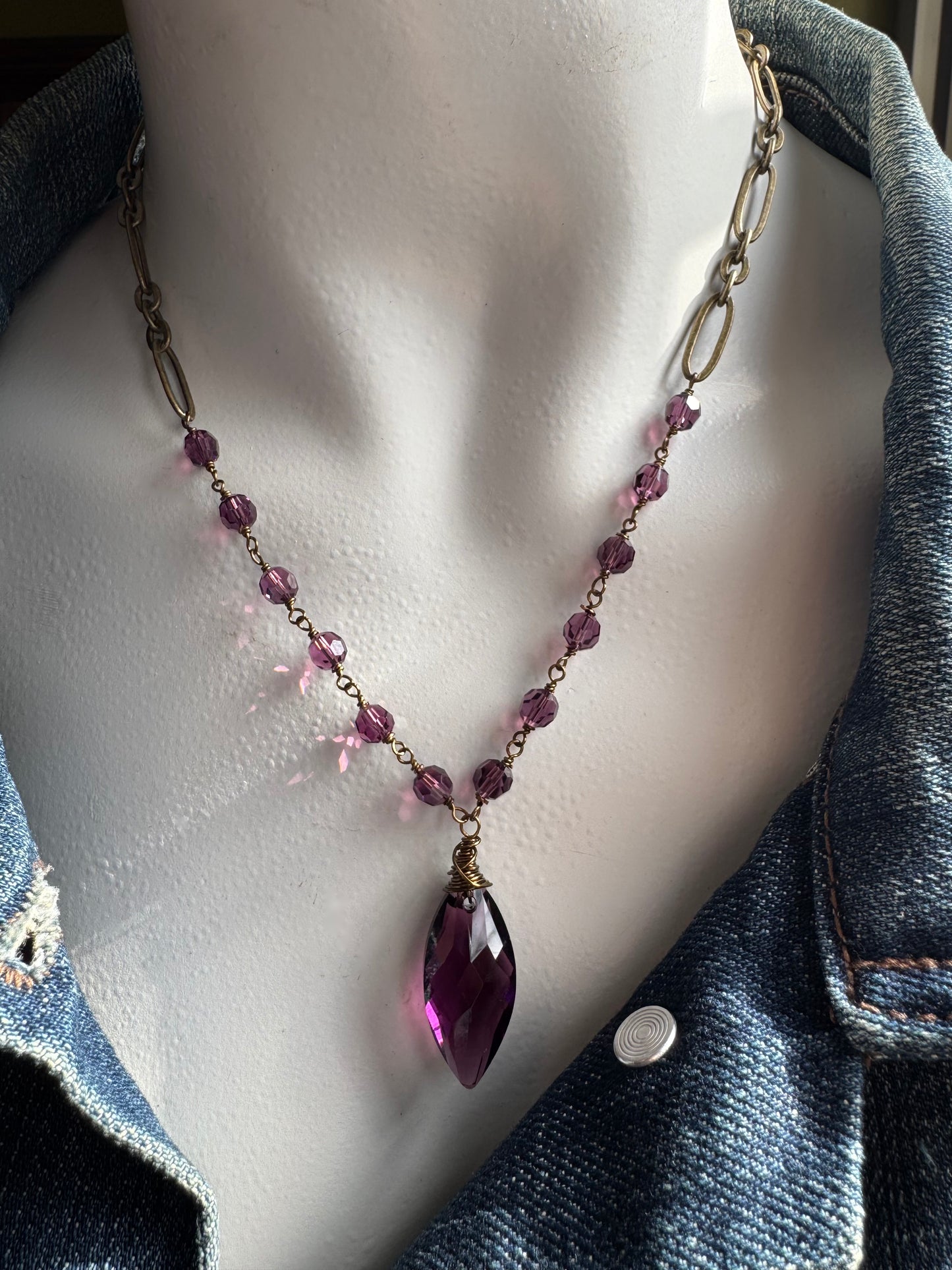 Amethyst Pendant Necklace