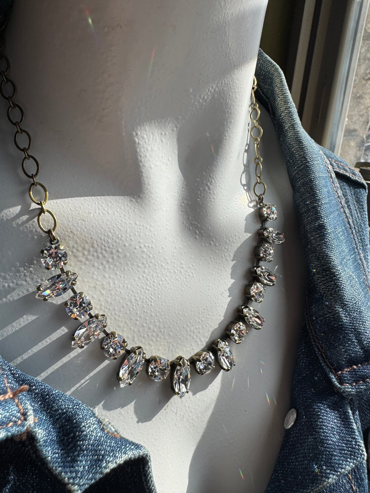 Crystal Navette Necklace