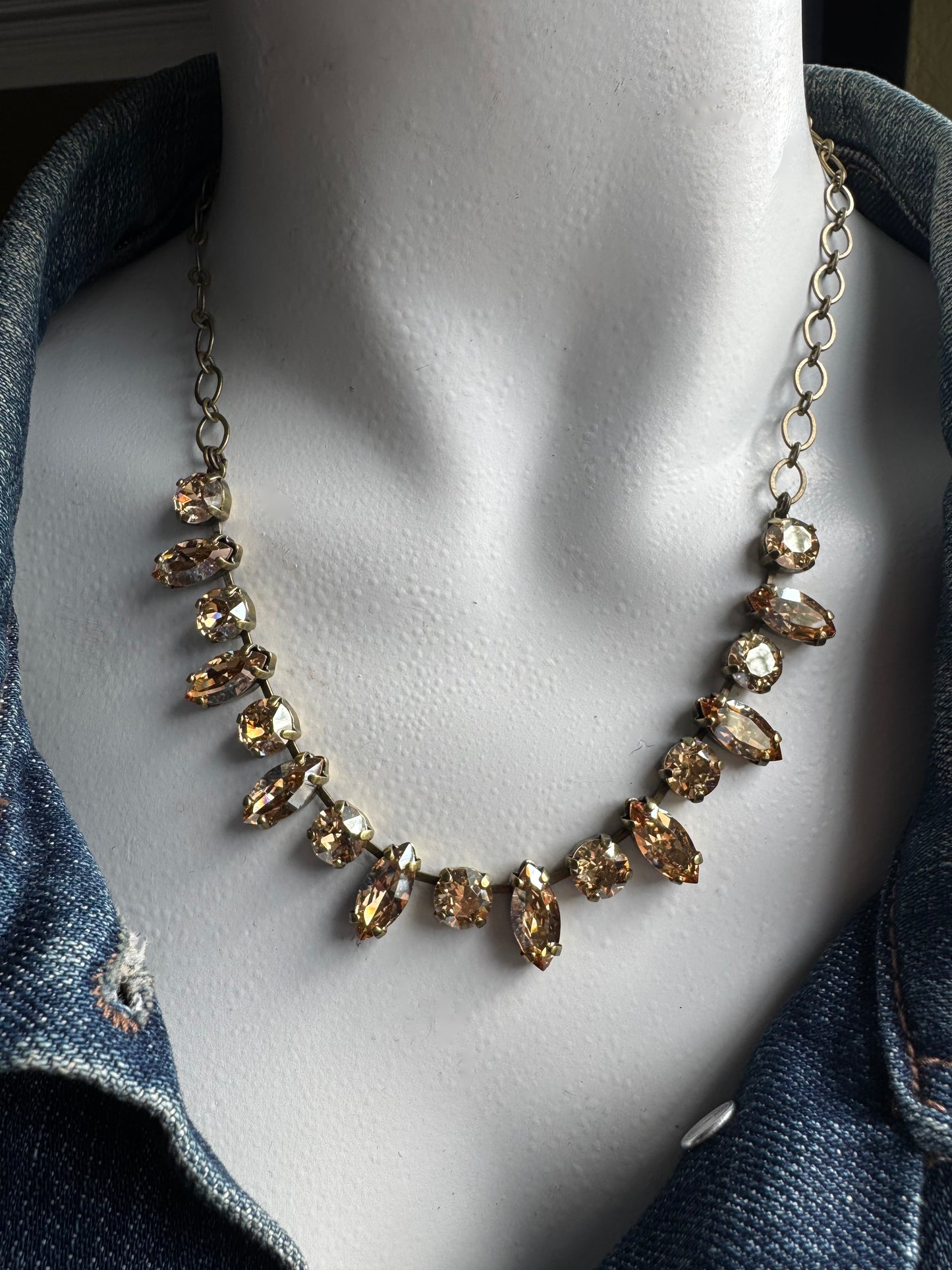 Champagne Navette Necklace
