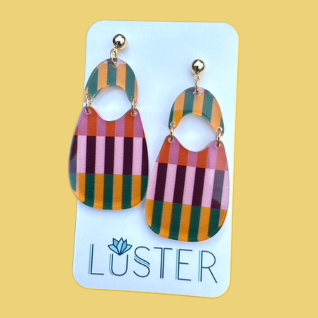 Fruit Stripe Statement Earrings
