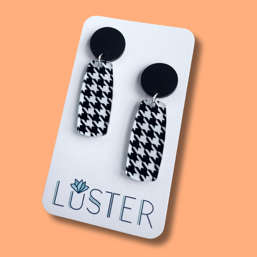 Houndstooth Acrylic Drops