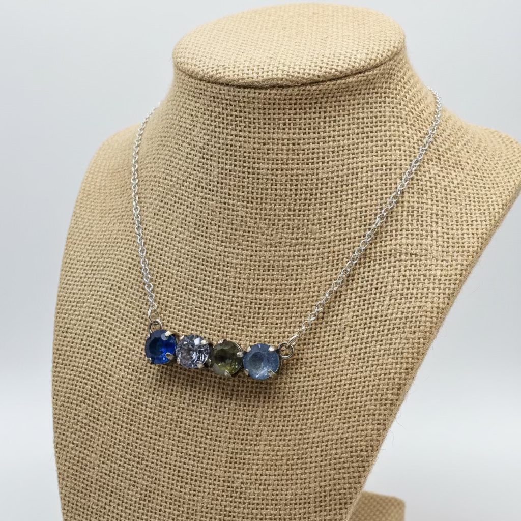 Mixed Blue Crystal Quartet Bar