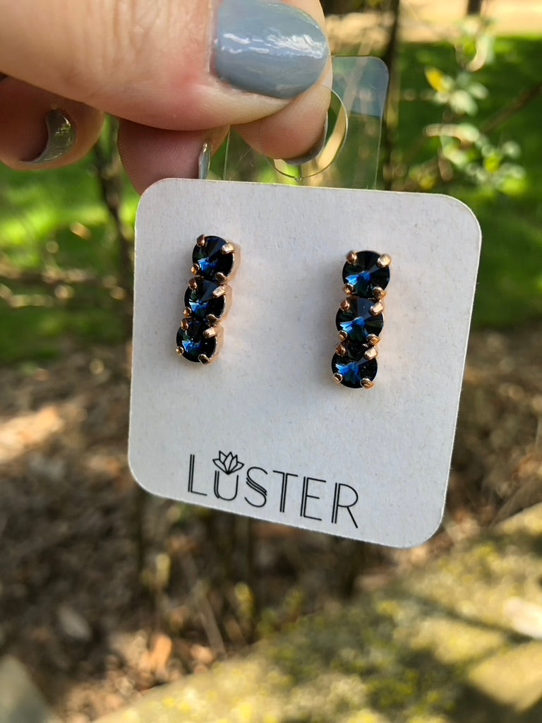 Navy Crystal Trio Sticks