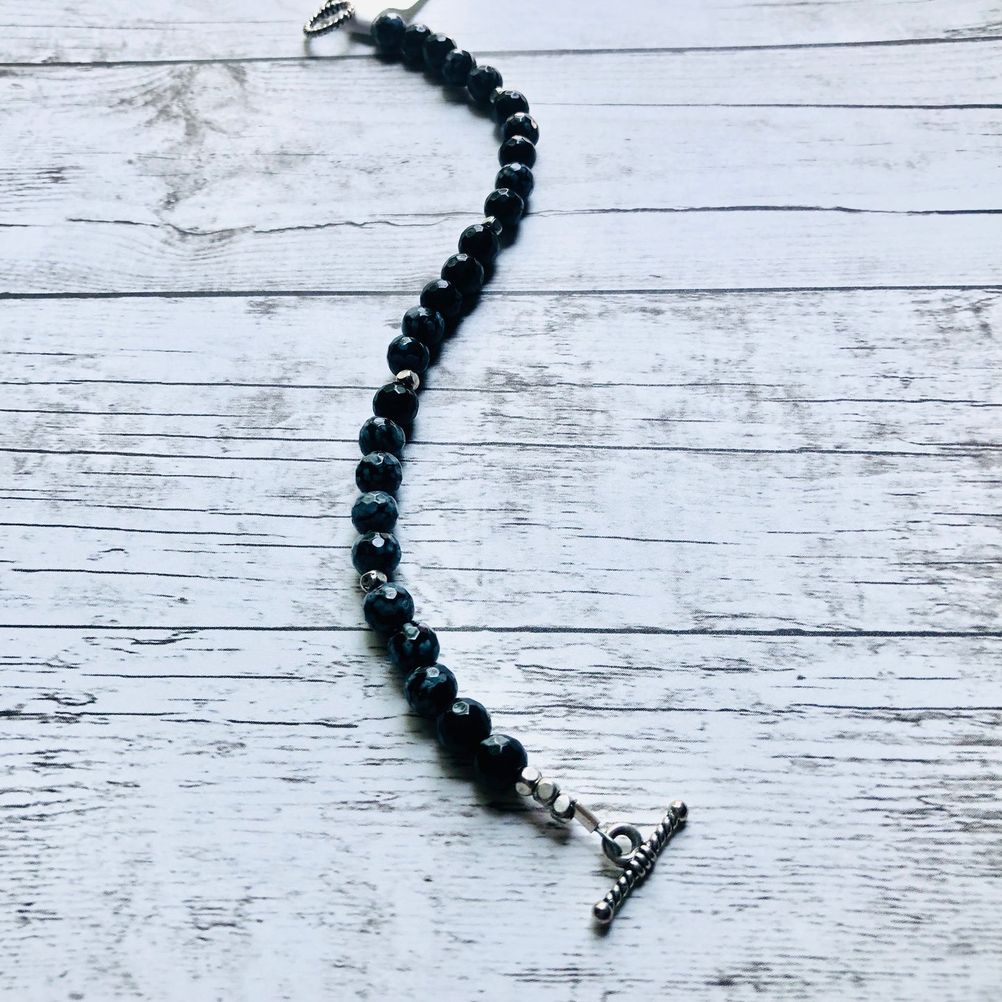 Snowflake Obsidian Bracelet