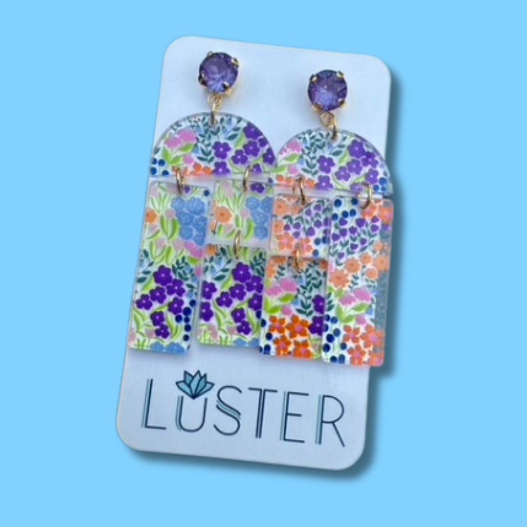 Asymmetric Wildflower Earrings