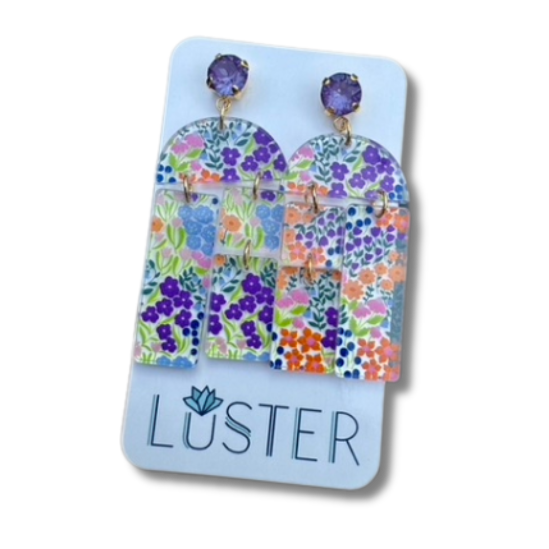 Asymmetric Wildflower Earrings