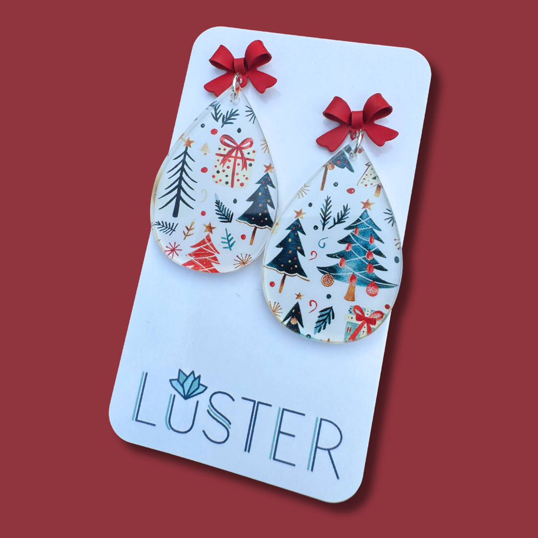 Holiday Gift Teardrop Earrings