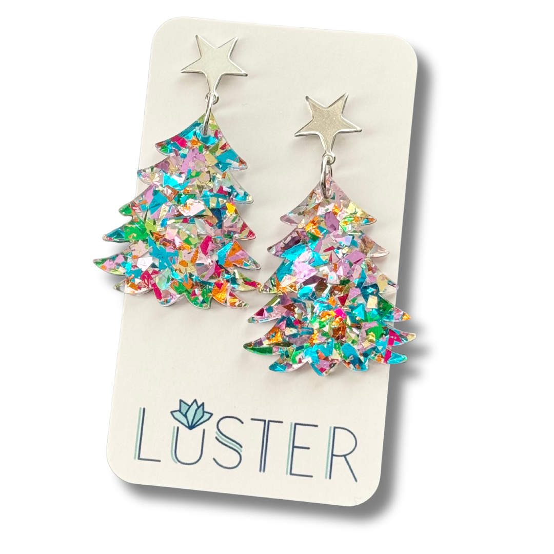 Holiday Confetti Tree Earrings