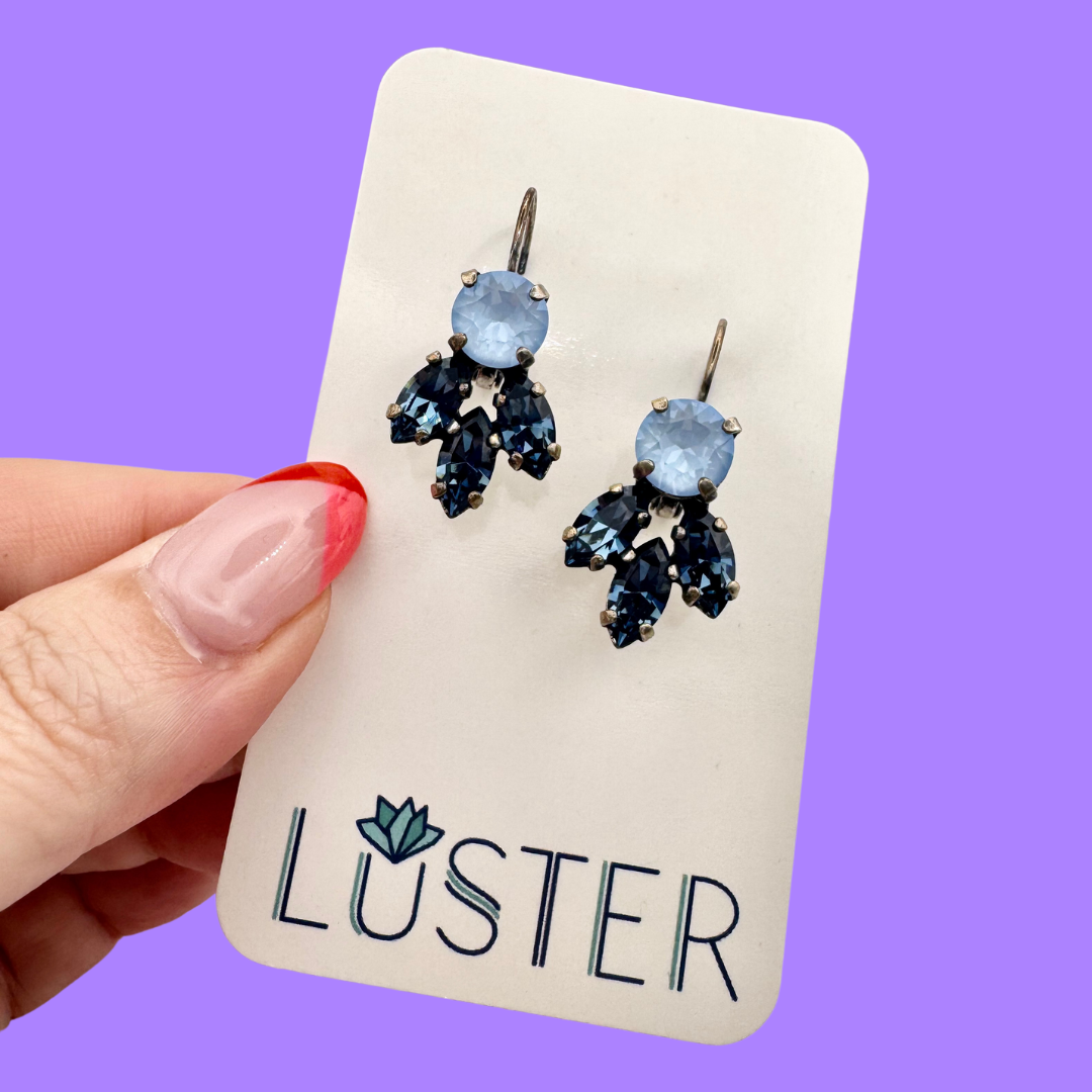 Crystal Cluster Statement Earrings