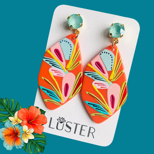 Tropical Floral Earrings