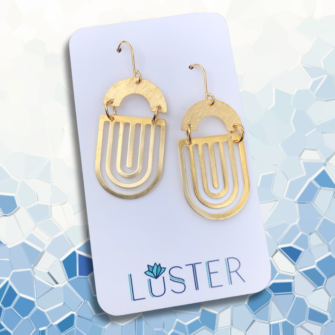 Art Deco Brass Dangles