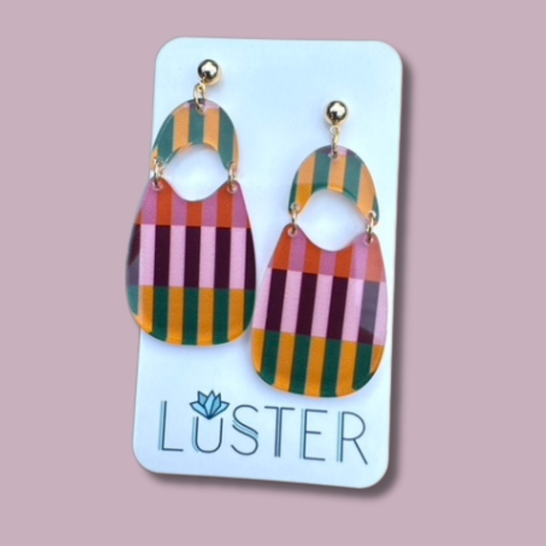 Fruit Stripe Statement Earrings