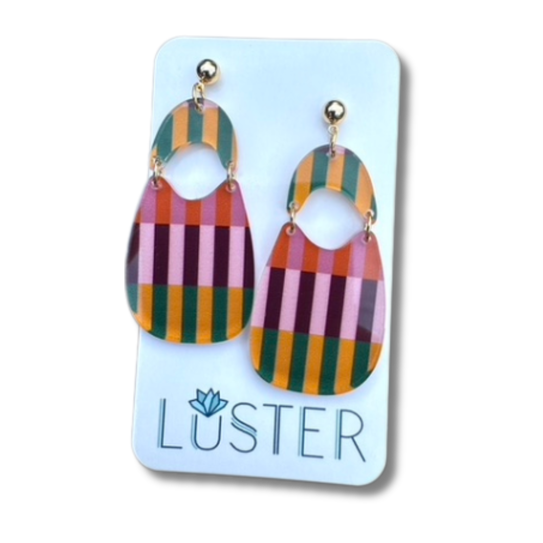 Fruit Stripe Statement Earrings