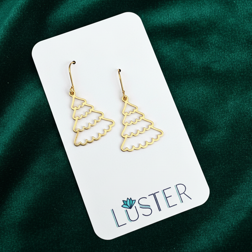 Simple Winter Tree Earrings