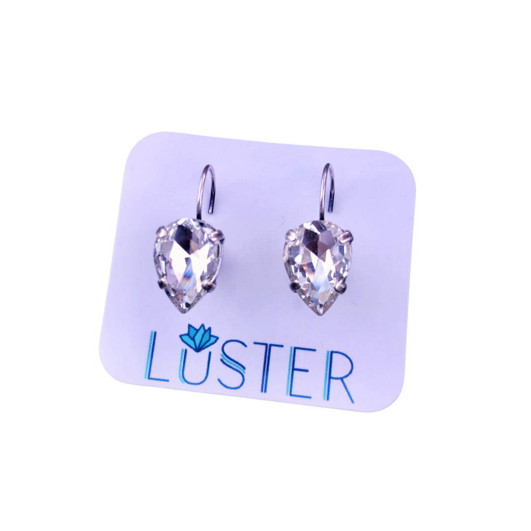 Crystal Teardrop Leverbacks