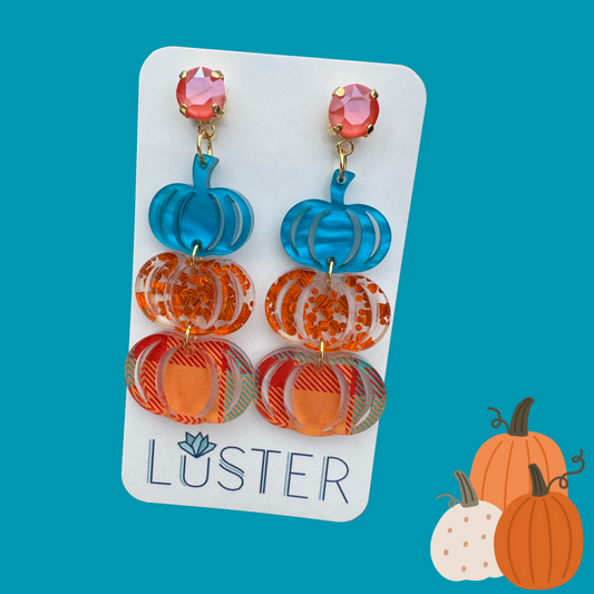 Stacked Pumpkin Earrings
