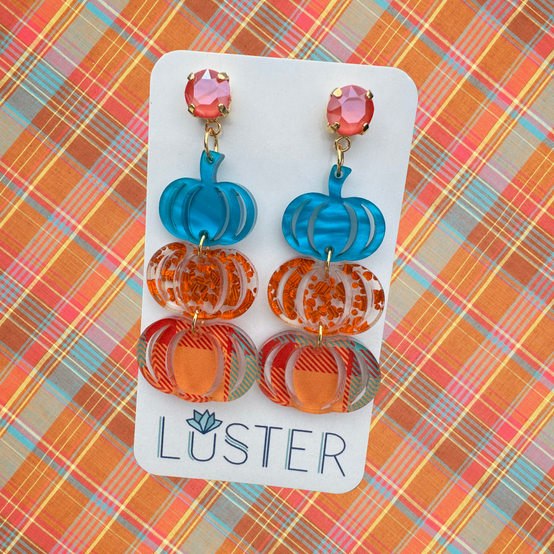 Stacked Pumpkin Earrings