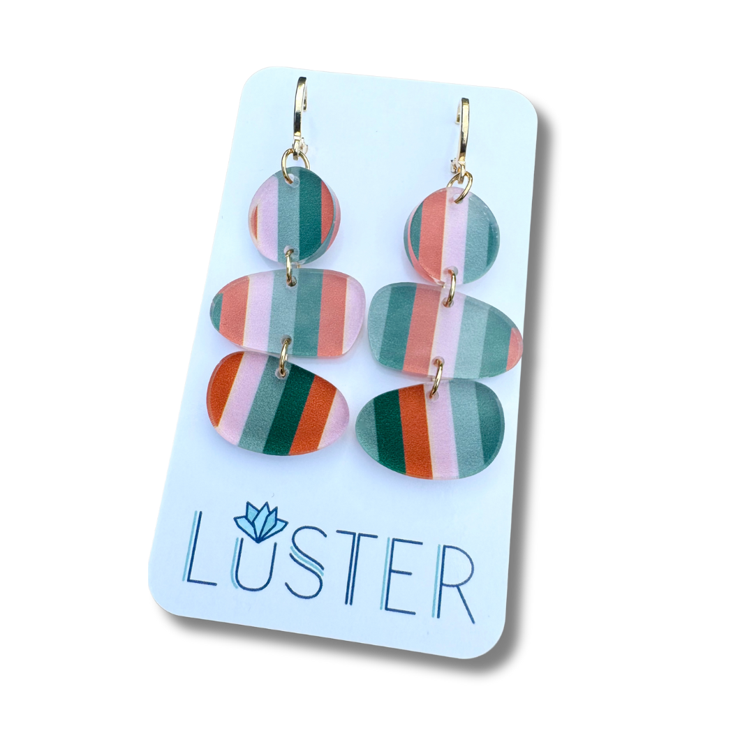Fun Stripe Statement Earrings