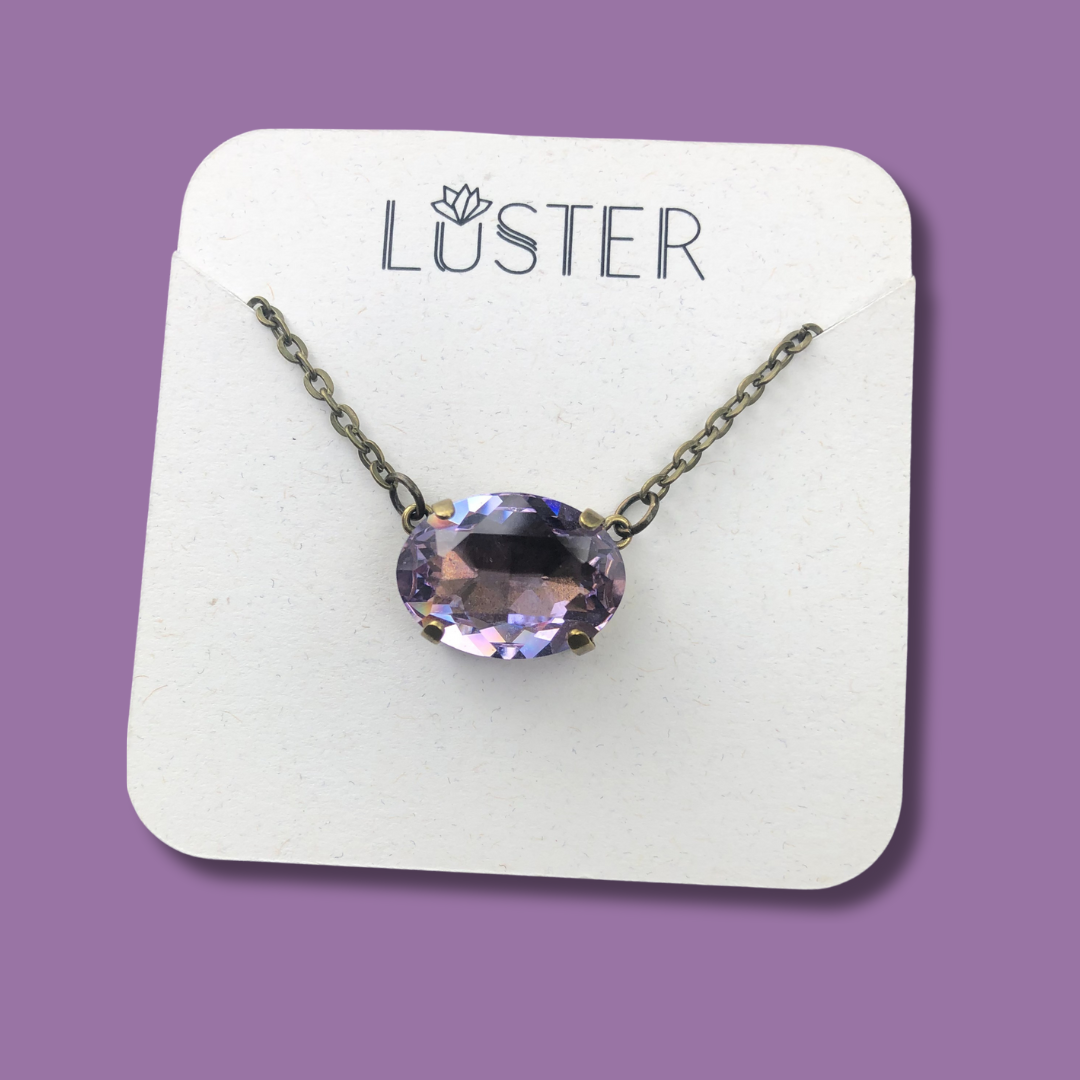Violet Oval Pendant