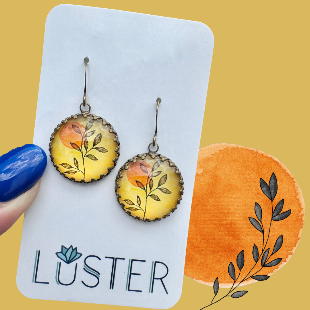 Sunset Glass Earrings