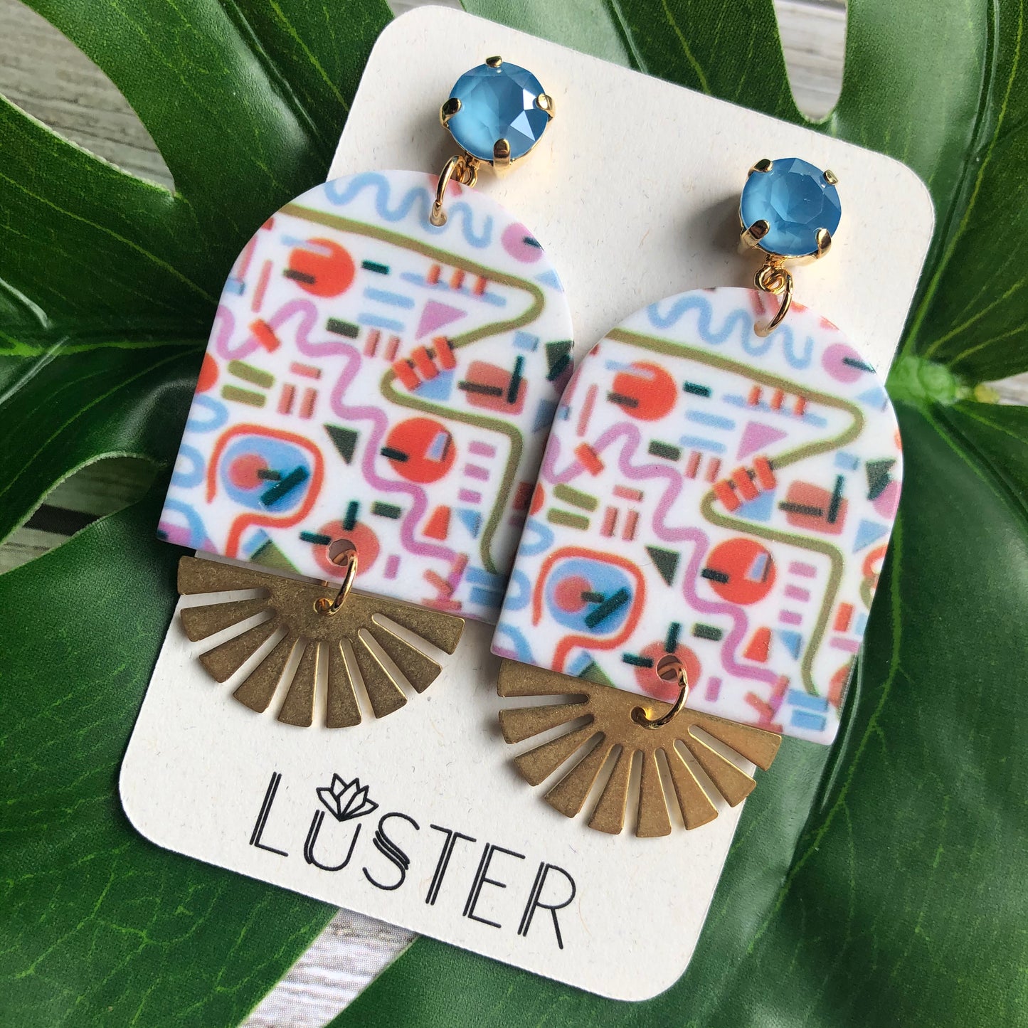 Acrylic Dome Earrings
