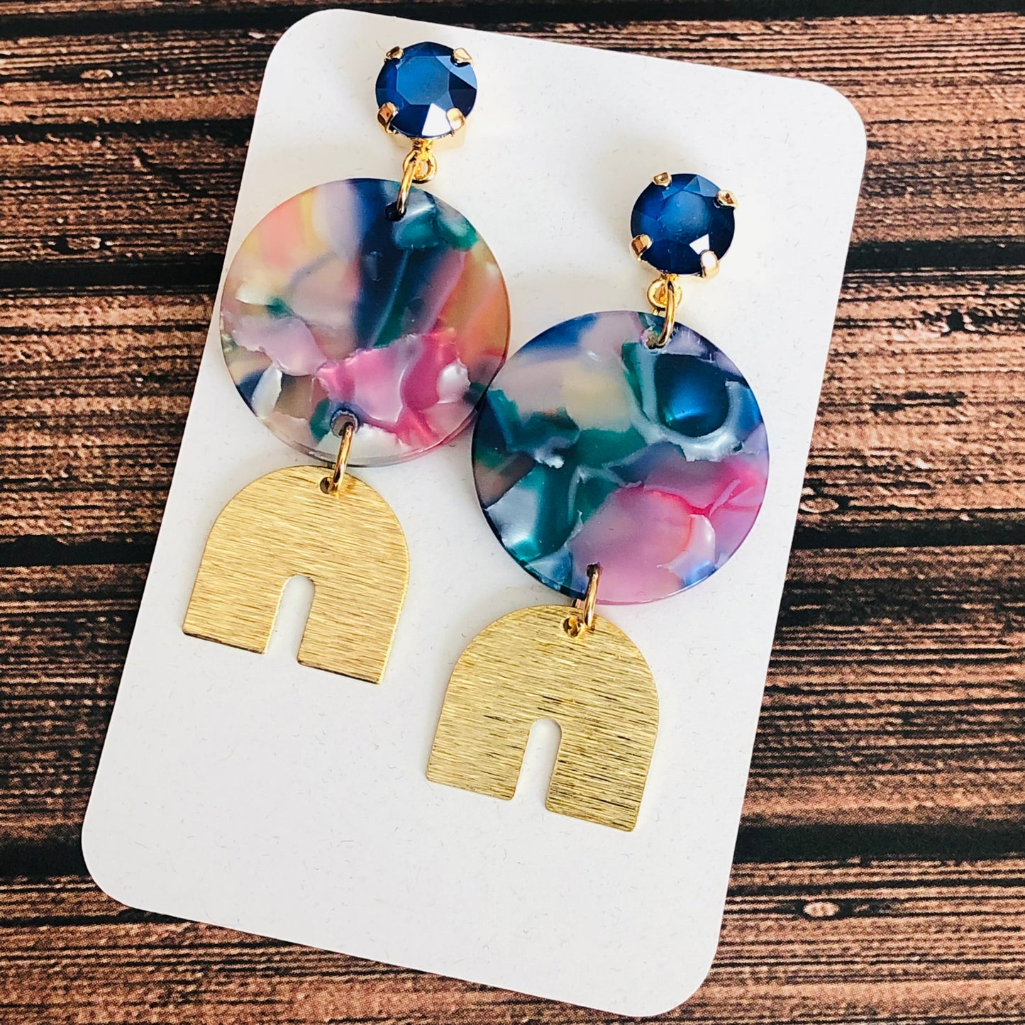 Rainbow Round Acrylic Drops