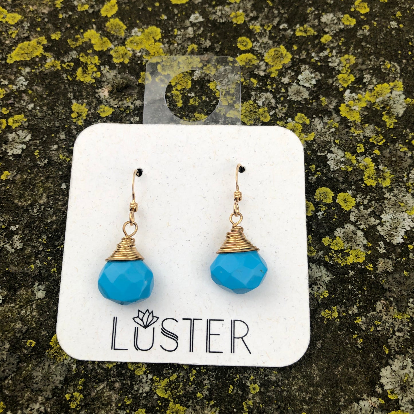 Wrapped Stone Earrings