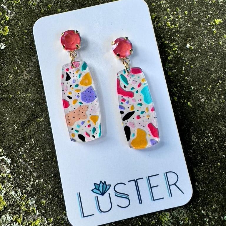 Terrazzo Acrylic Earrings