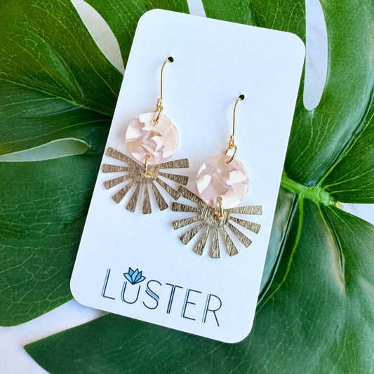 Blush Acrylic Statement Earrings