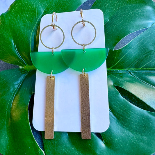 Brass + Acrylic Lightweight Earrings