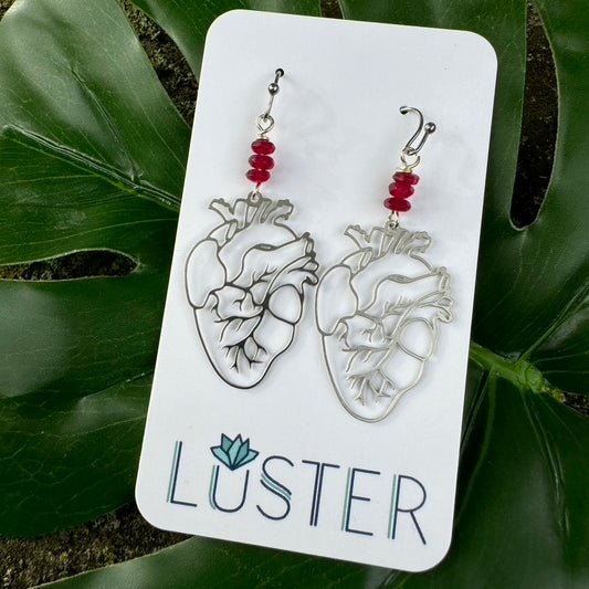 Anatomical Heart Earrings