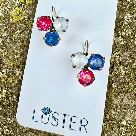 Crystal Trio Earrings