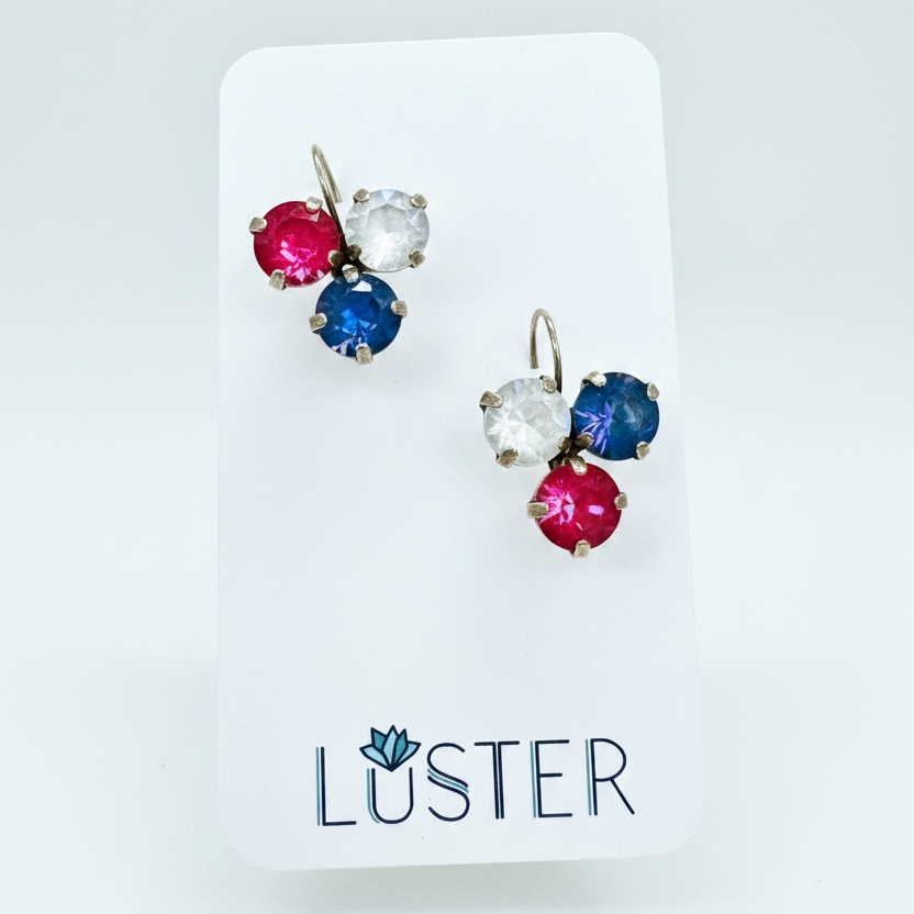 Crystal Trio Earrings