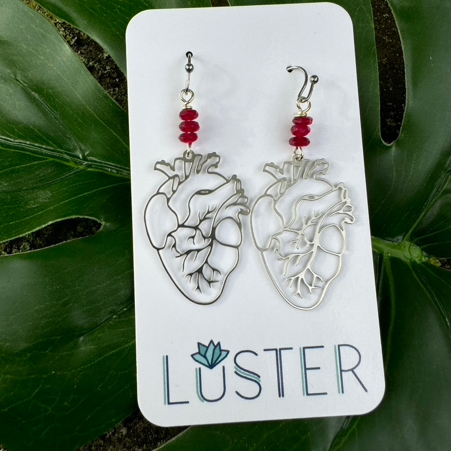 Anatomical Heart Earrings