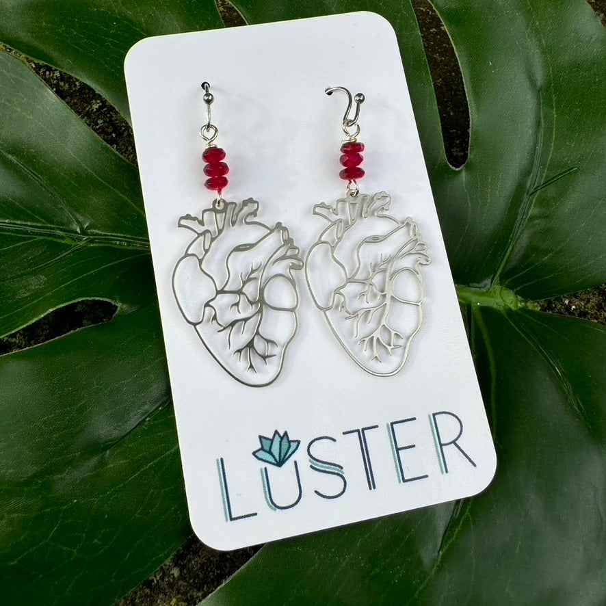 Anatomical Heart Earrings