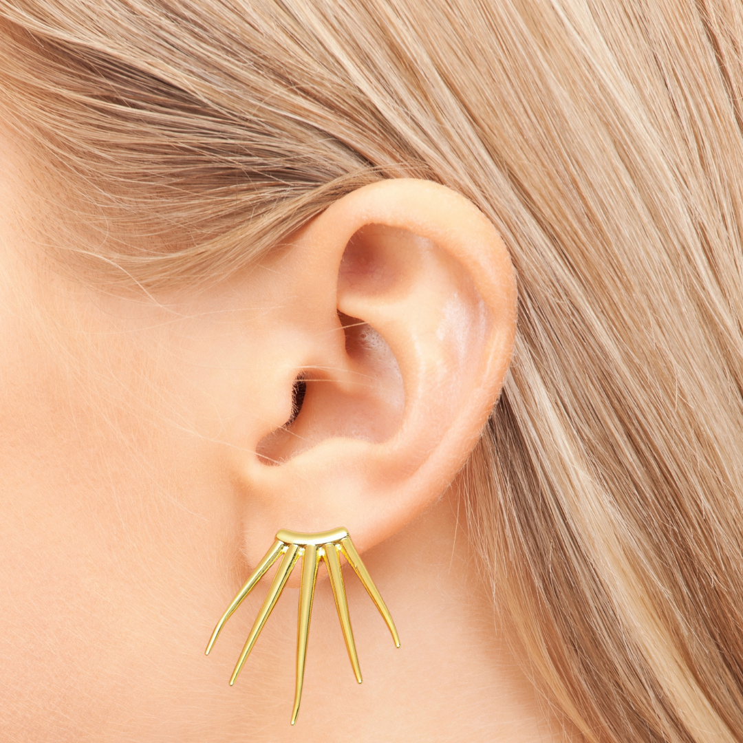 Brass Claw Spike Earrings